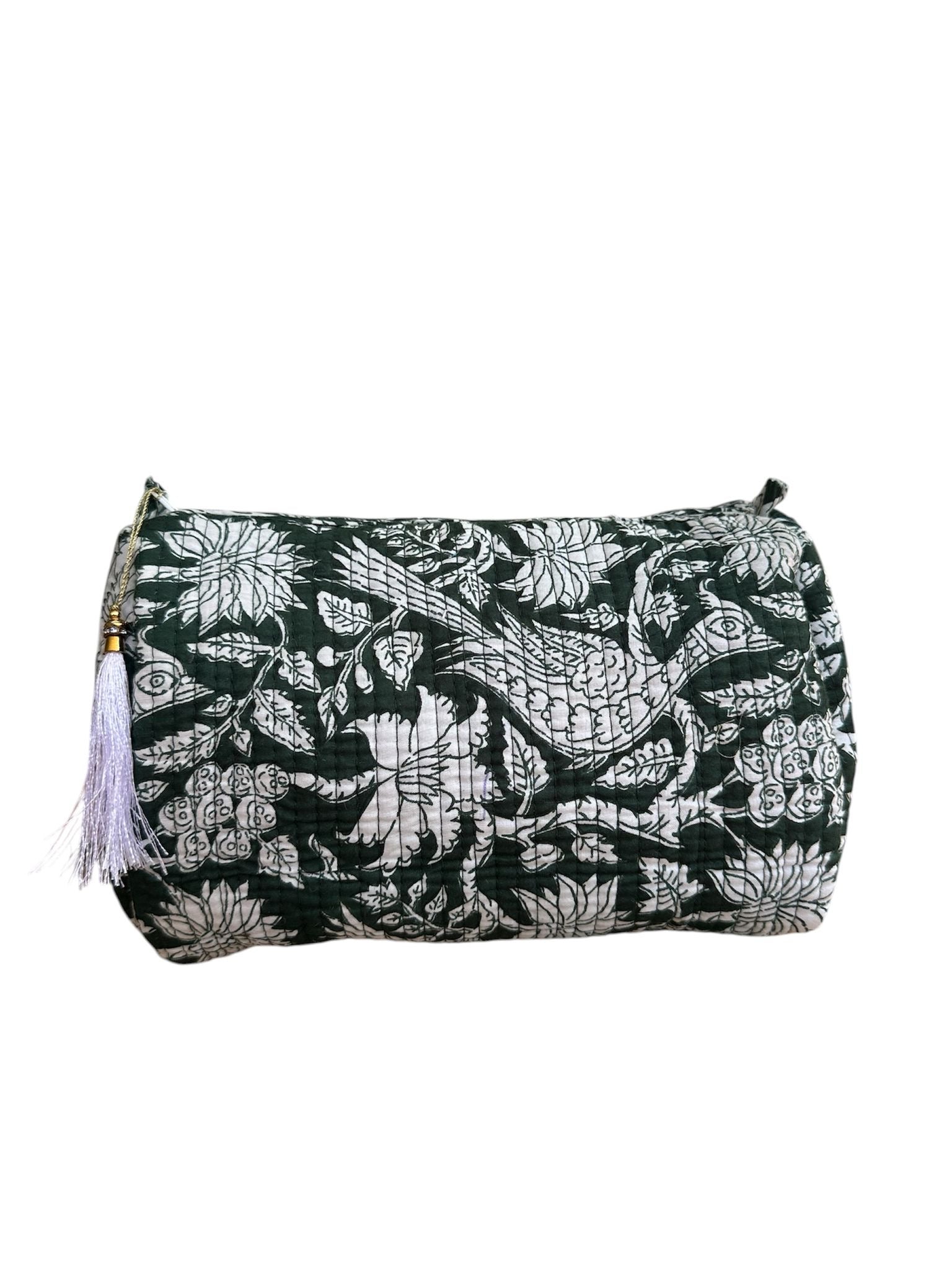 Large black toiletry bag