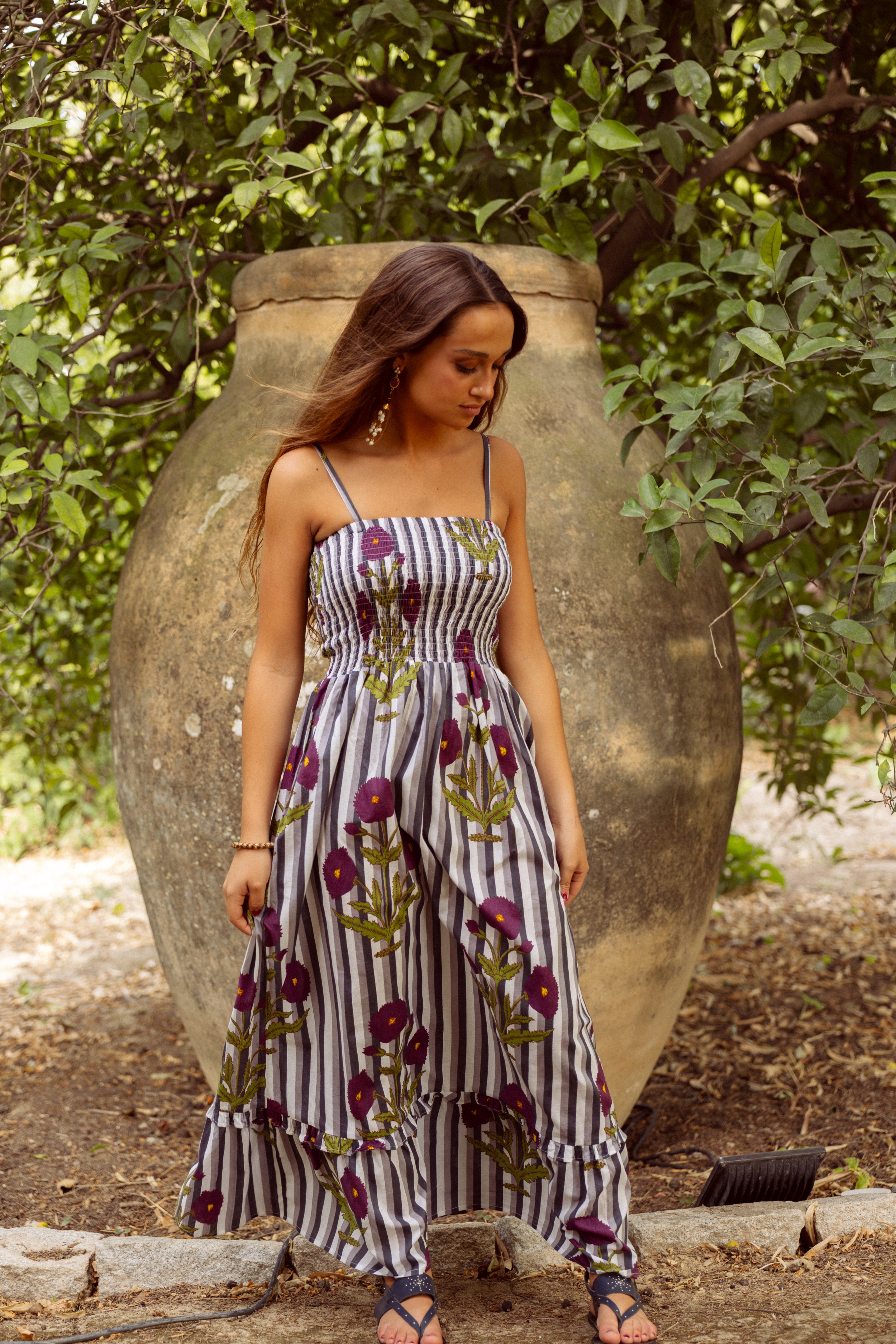 Vestido flores moradas