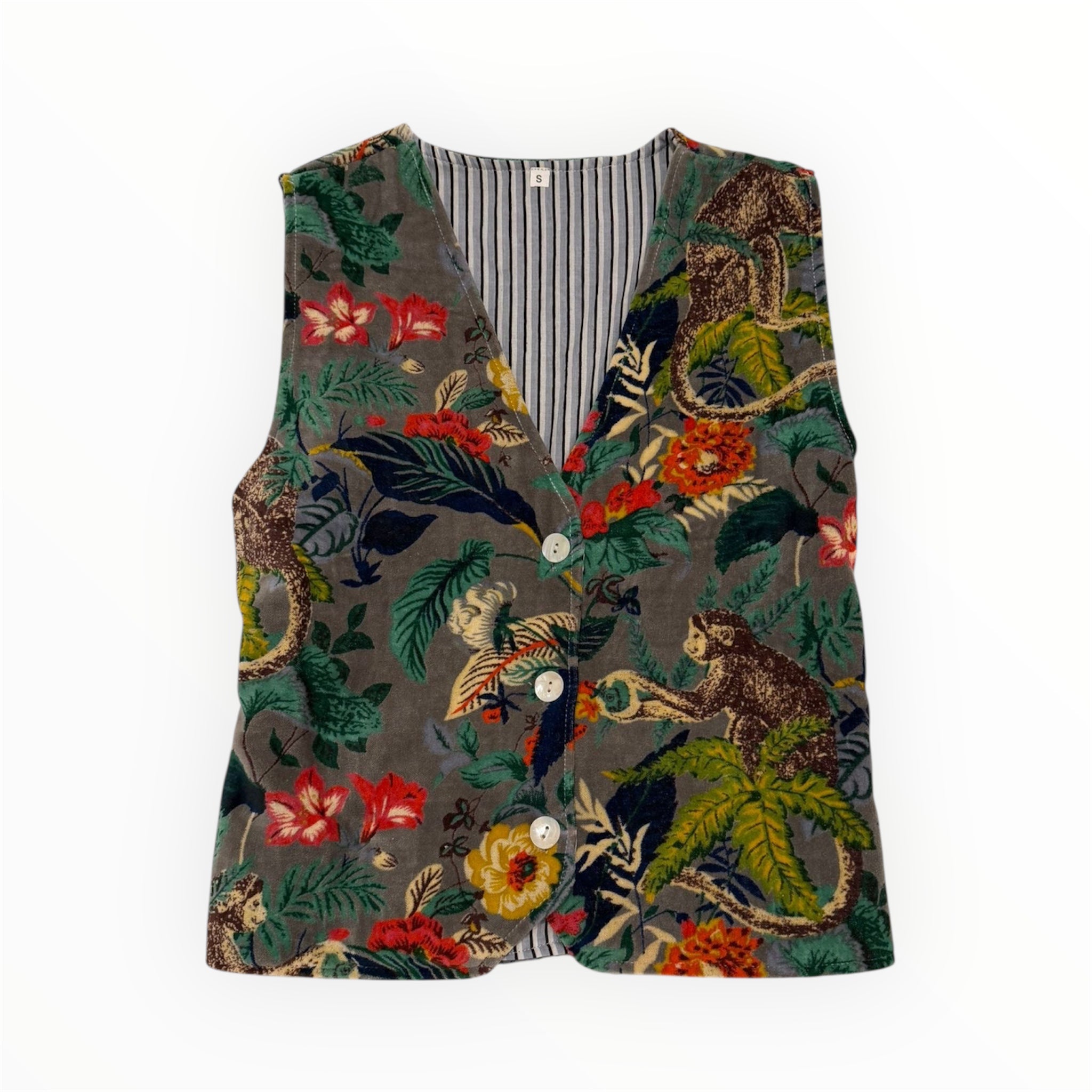 Chalequillo terciopelo gris