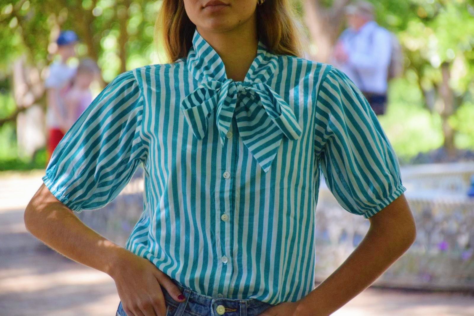 Camisa lazo azul